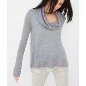 NWT White House Black Market Cowl Neck Thin Knit Sweater Sz S Top WHBM Tunic NEW